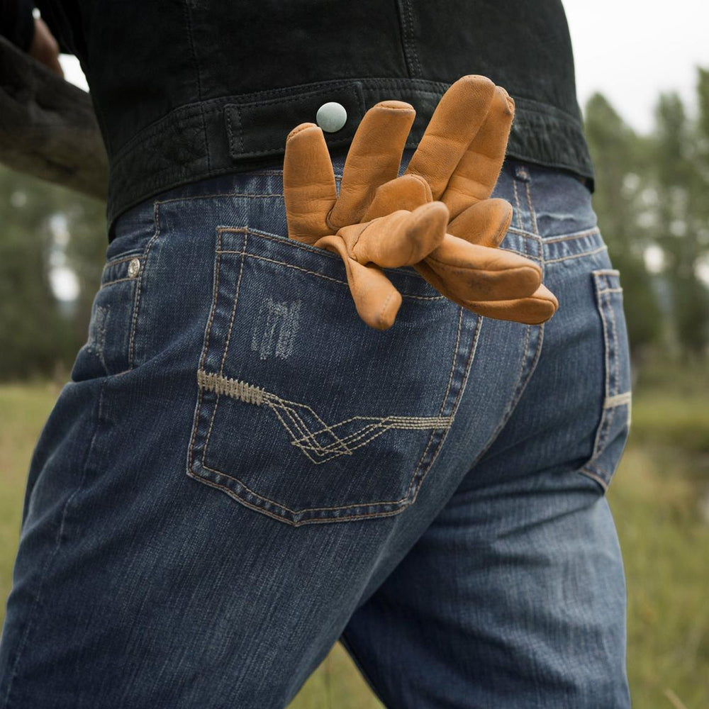 1312 Fit Jeans With Back Pocket Detail Blue | Men Stetson Boot Cut