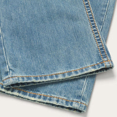 1520 Fit Light Wash Jeans With Tacking Blue | Men Stetson Modern Cut