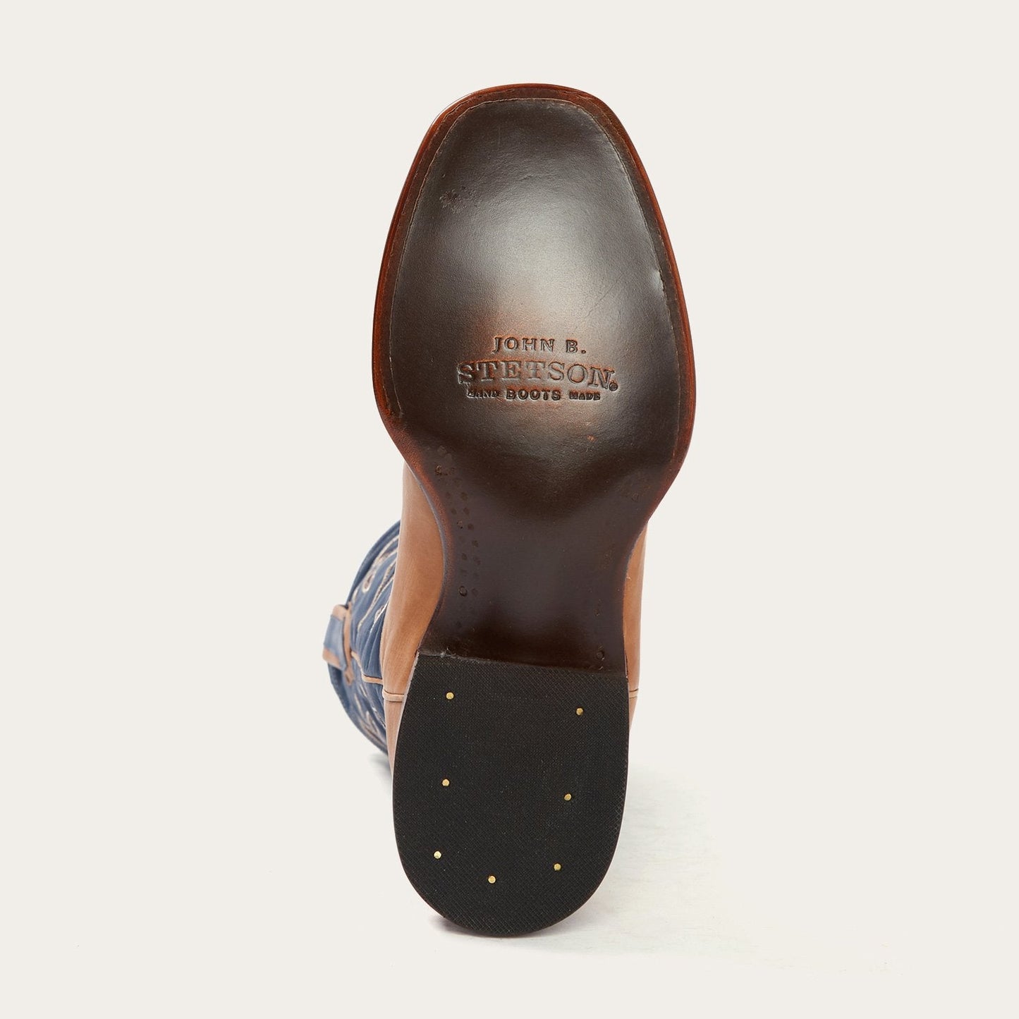 Casper Tan & Blue Matte Cowboy Boot Tan