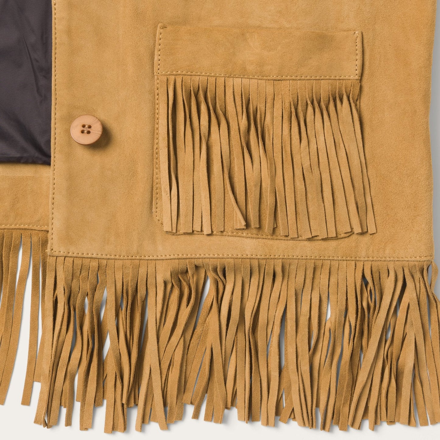Fringe Suede Jacket Tan