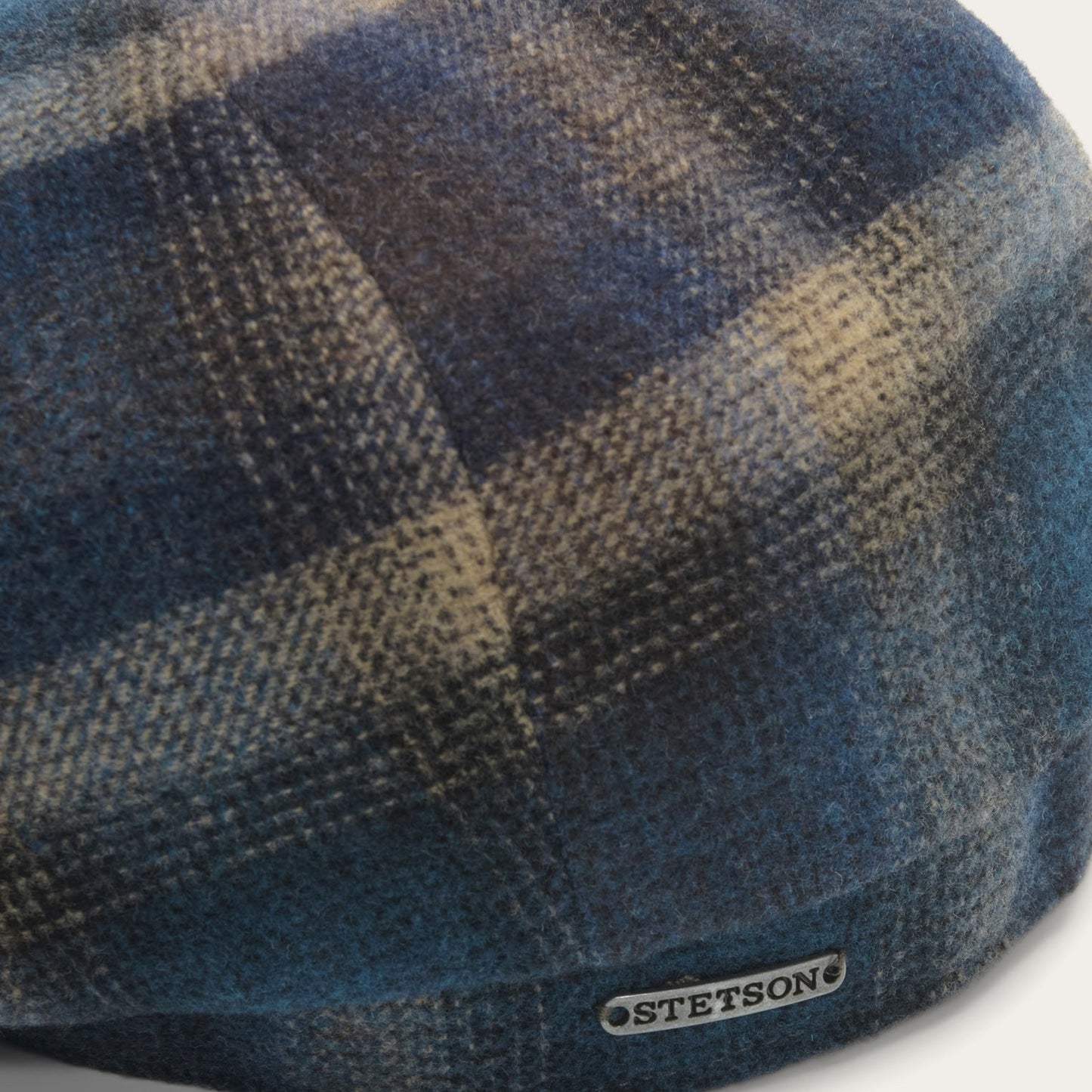 Hatteras Virgin Wool Cap Blue/Beige Check
