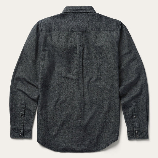 Brushed Twill Western Shirt Black