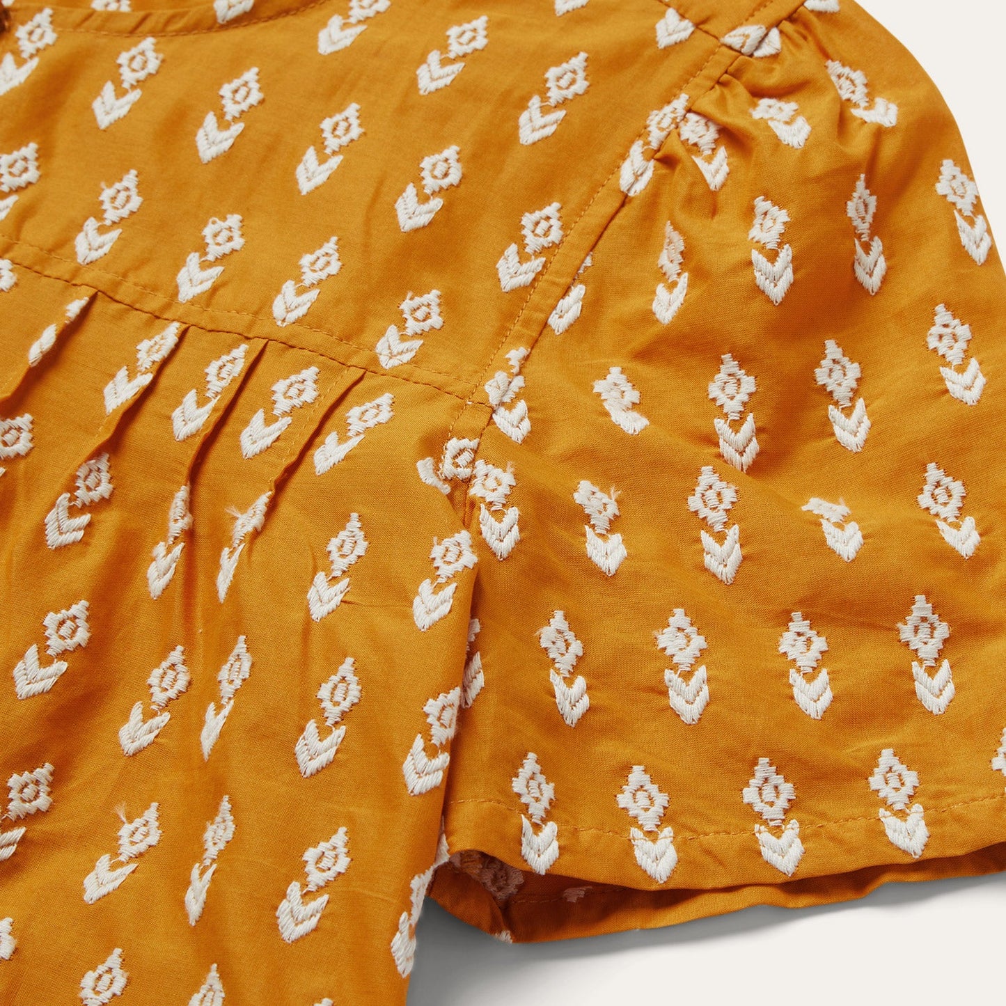 Short-Sleeved Aztec Blouse Yellow
