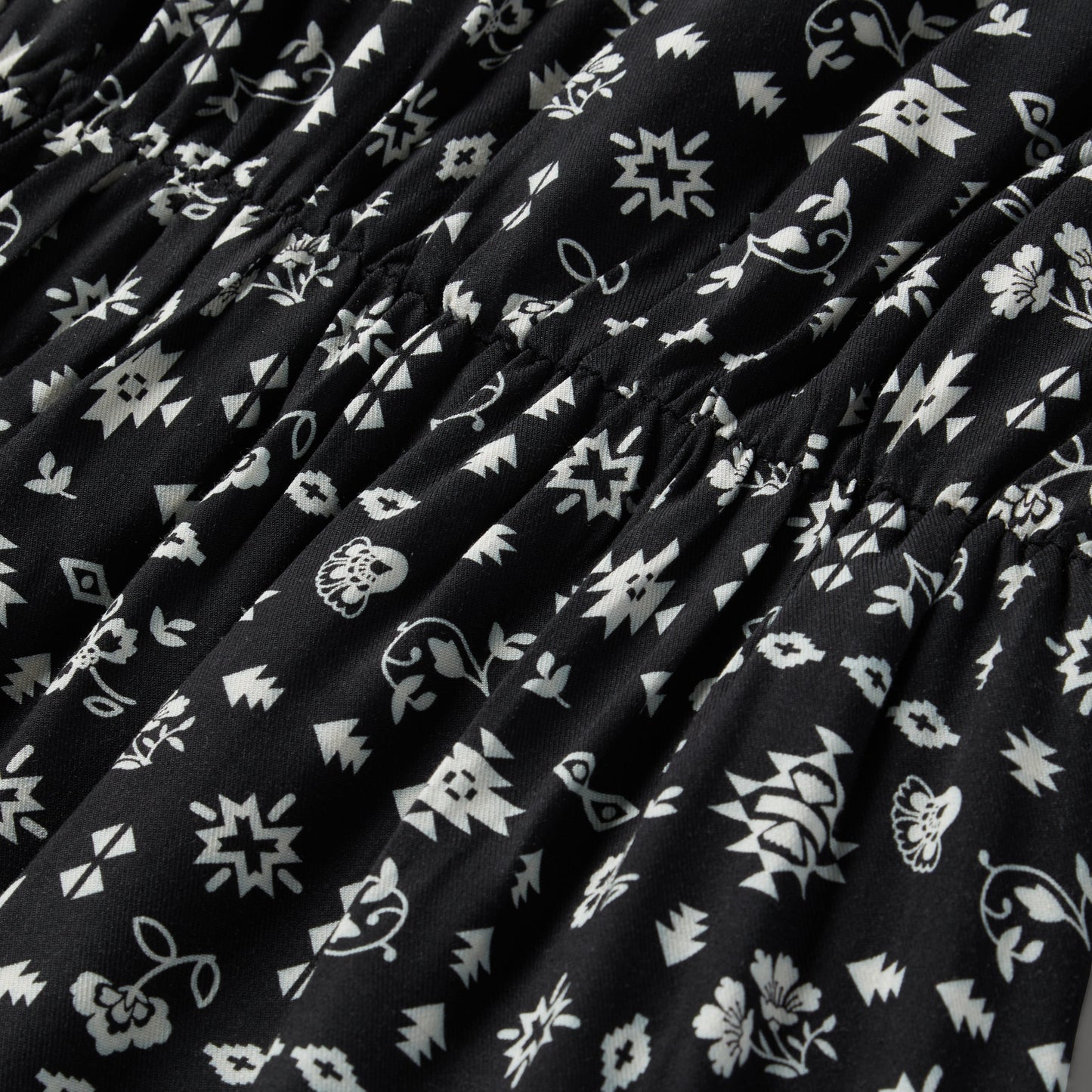Southwestern Ditzy Print Dress Black