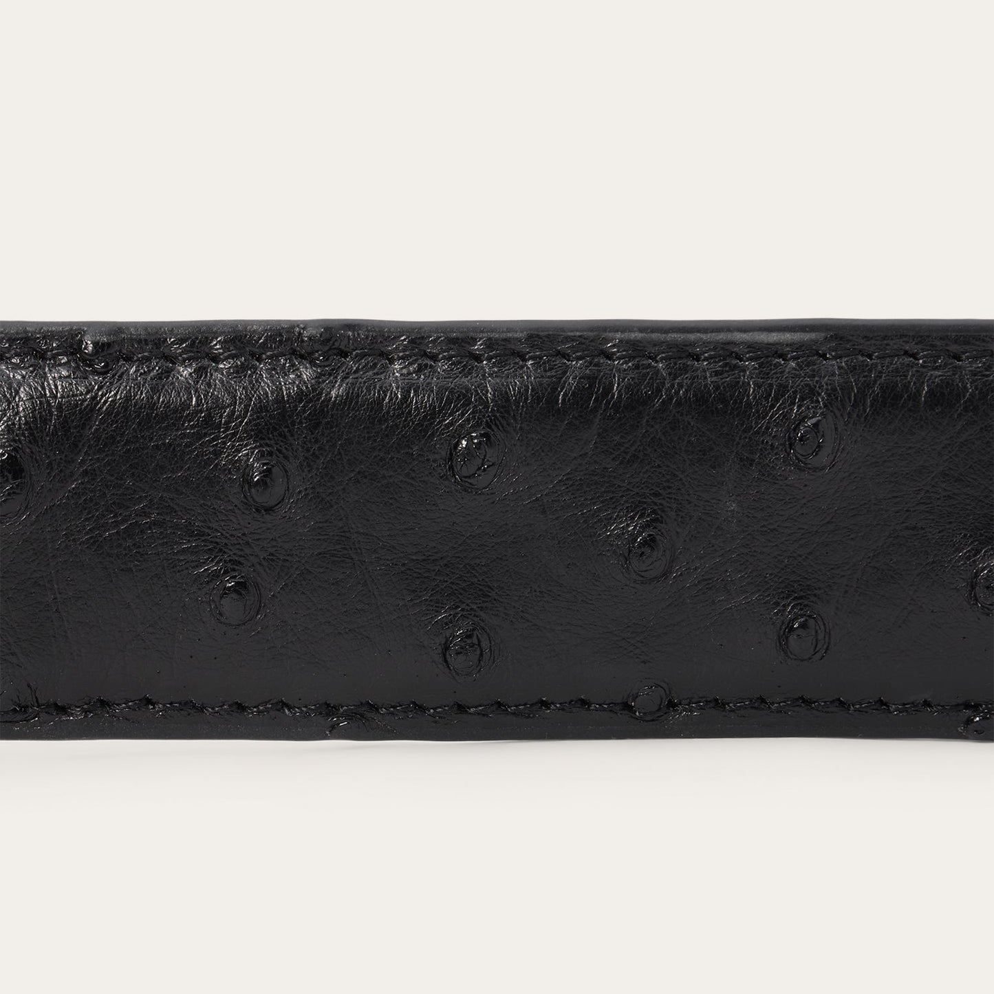 Ostrich Western Tab Belt - 1 1/4" Width Black Classic