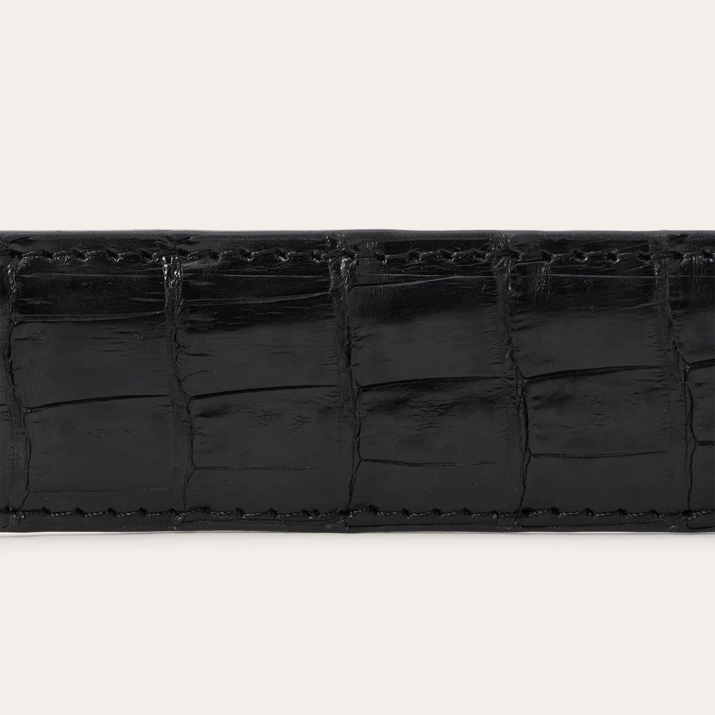 Caiman Western Tab Belt - 1 1/4" Width Black Classic