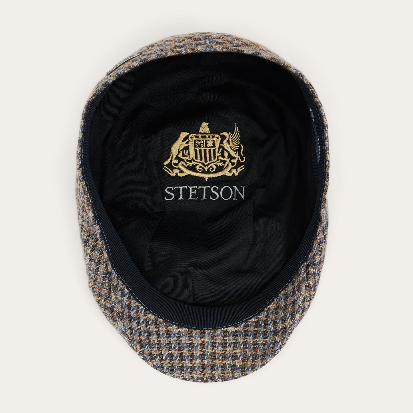 Linen/Cotton Houndstooth Driver Cap Multicolor Houndstooth