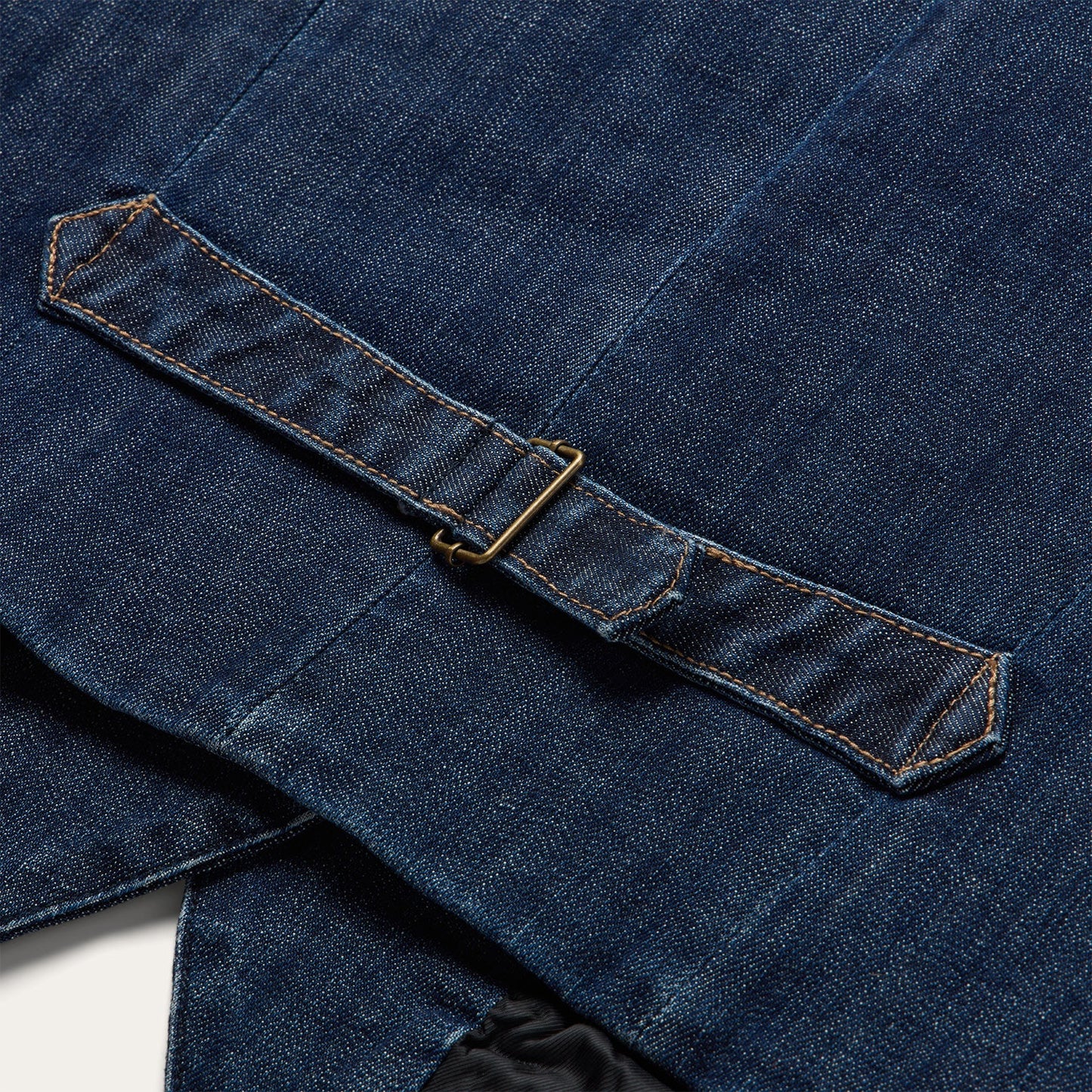 Dark Wash Stretch Denim Vest Blue