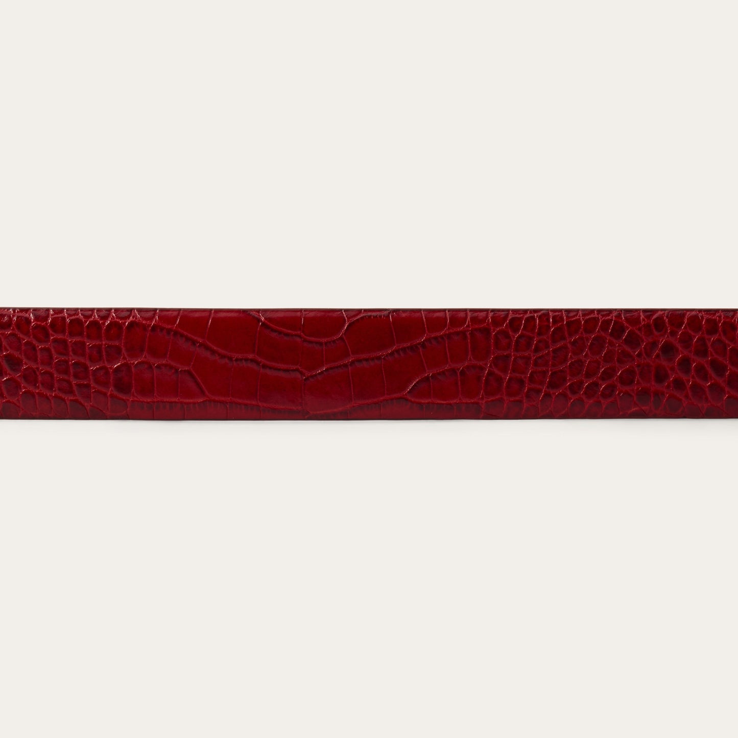 Croco Print Tapered Belt Red
