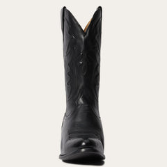 Ames Corded & Burnished Leather Boot Black | Men Stetson Western