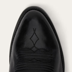 Ames Corded & Burnished Leather Boot Black | Men Stetson Western