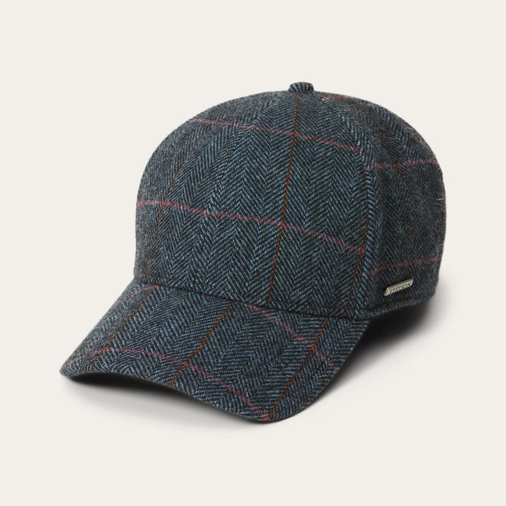 Baseball Cap Wool Blue Herringbone | Men/Women Stetson Caps & Truckers
