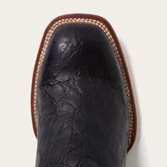 Black Falls Alligator Cowboy Boot Black | Men Stetson Exotics