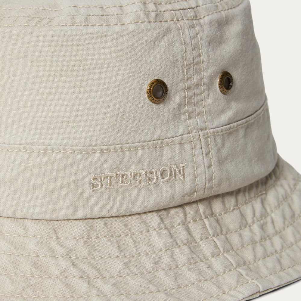 Bucket Delave Organic Cotton Off White | Men/Women Stetson Caps & Truckers