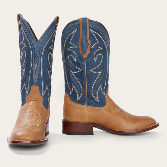 Casper Tan & Blue Matte Cowboy Boot Tan | Men Stetson Western