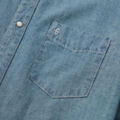 Chambray Denim Shirt Blue | Men Stetson Modern Cut