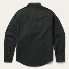 Charcoal Corded Denim Shirt Grey | Men Stetson Denim Shirts