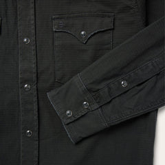 Charcoal Corded Denim Shirt Grey | Men Stetson Western Shirts