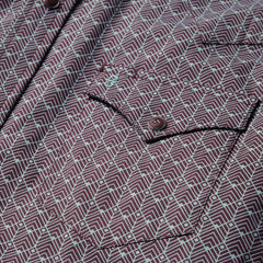 Chevron Grid Shirt Brown | Men Stetson Western Shirts