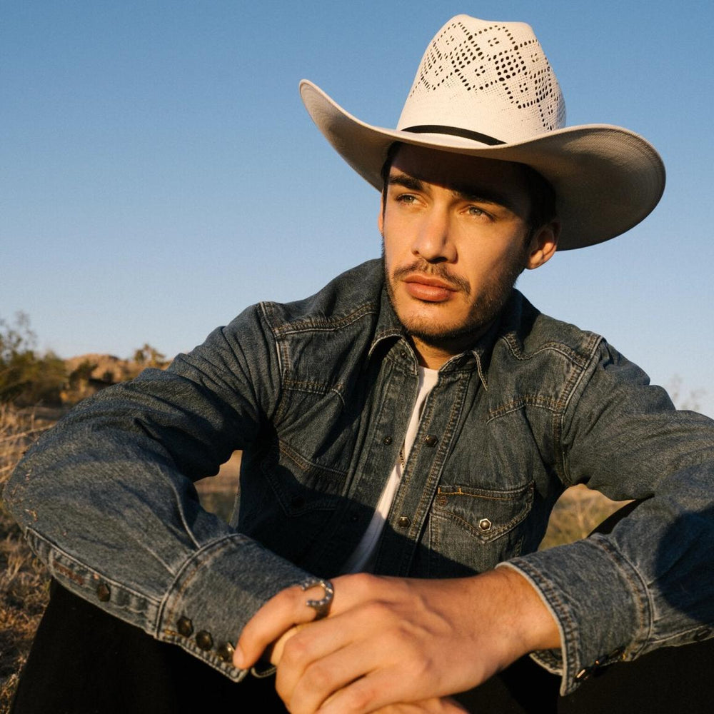 Classic Denim Shirt Blue | Men Stetson Classic Cut