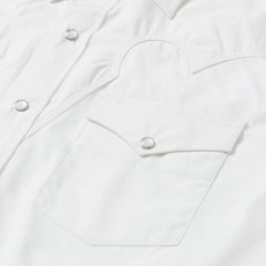 Classic Solid Snap Poplin Shirt In Optic White White | Men Stetson Western Shirts