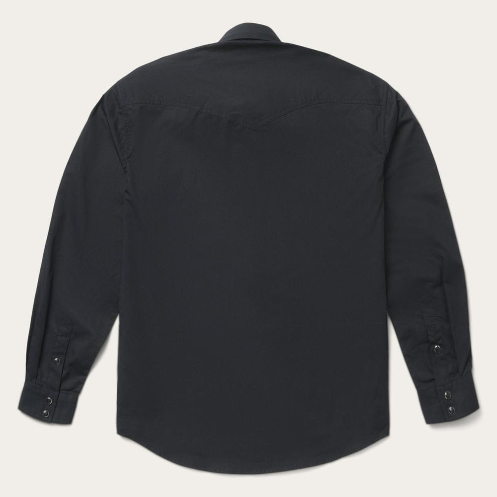 Classic Western Shirt In Black Black | Men Stetson Western Shirts