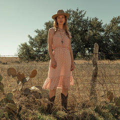 Cottage Floral Dress Red | Women Stetson Midi