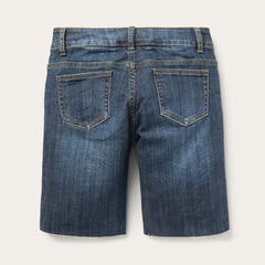 Dark Wash Denim Shorts Blue | Women Stetson Skirts & Shorts