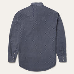 Diamond Geo Western Shirt Blue | Men Stetson Classic Cut