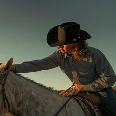Diamond Geo Western Shirt Blue | Men Stetson Western Shirts
