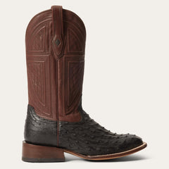 Dillon Ostrich Boots Black | Men Stetson Western