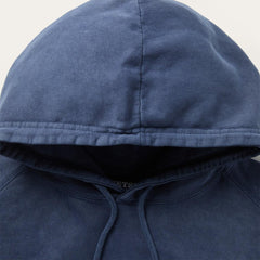 Distressed Logo Hooded Sweatshirt Blue | Men Stetson Sweaters & Hoodies