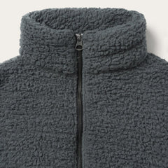 Fuzzy Teddy Bear Fleece Jacket Grey | Women Stetson Jackets