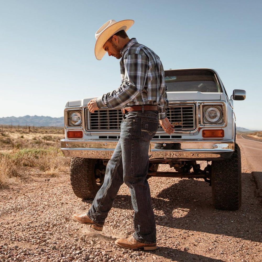 Goddard Burnished Blue & Brown Leather Boot Brown | Men Stetson Western