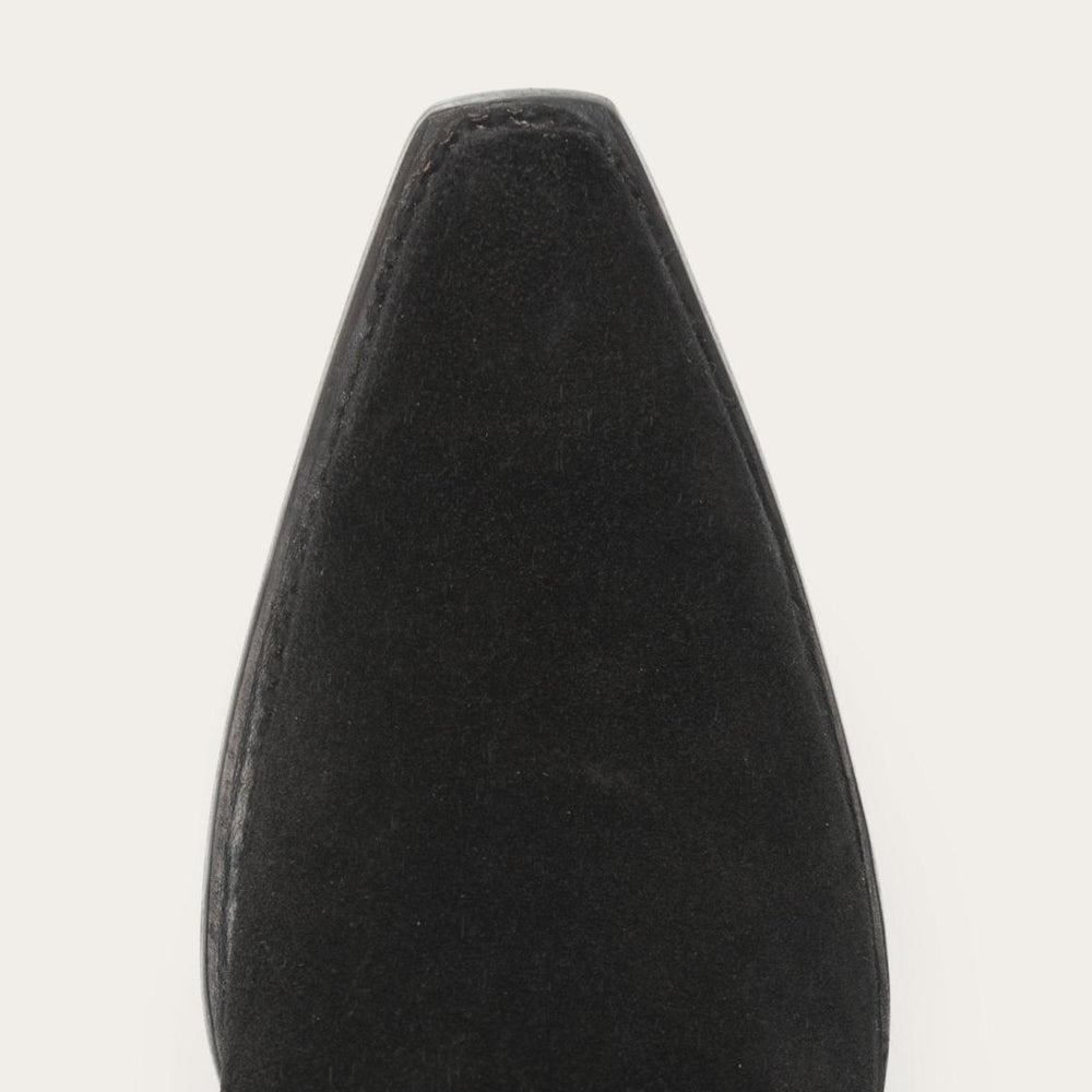 Halle Suede Fringe Side Zip Boot Black | Women Stetson Shorties