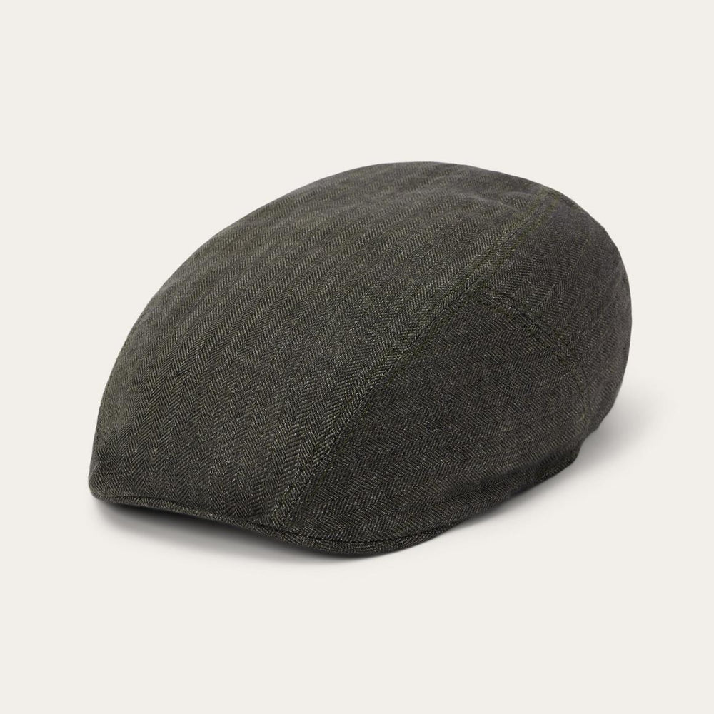 Herringbone Linen Ivy Cap Olive Herringbone | Men/Women Stetson Caps & Truckers