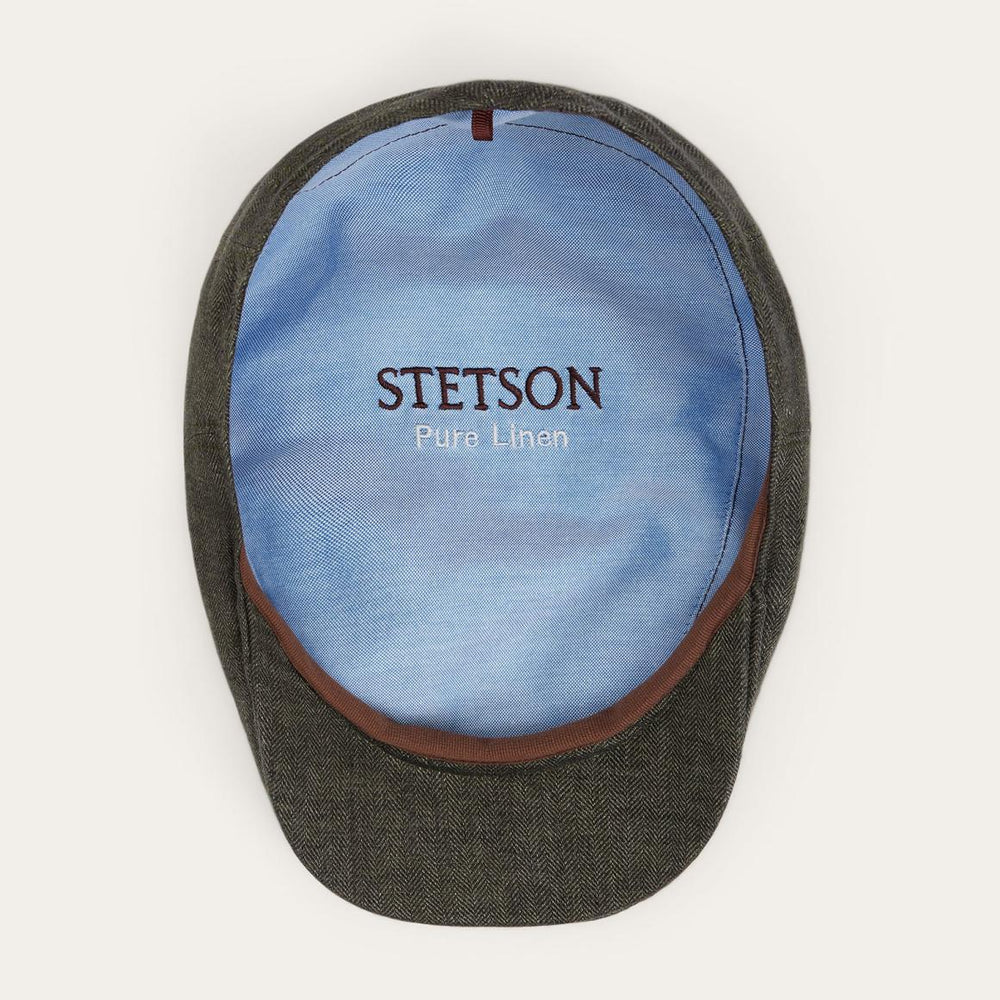 Herringbone Linen Ivy Cap Olive Herringbone | Men/Women Stetson Caps & Truckers