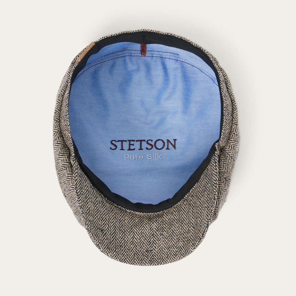 Herringbone Silk Hatteras Black/brown Herringbone | Men/Women Stetson Caps & Truckers
