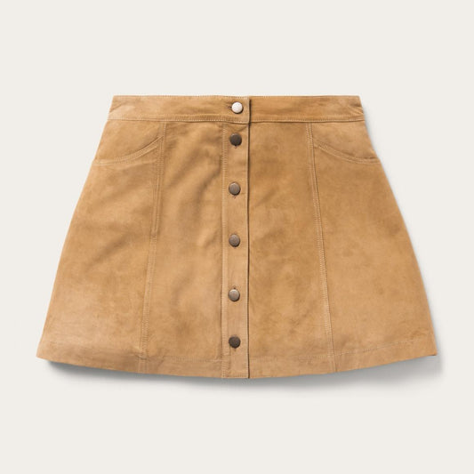 Lamb Suede Gored Skirt Brown | Women Stetson Skirts & Shorts
