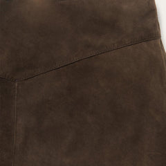 Lamb Suede Skirt With Nailheads Brown | Women Stetson Skirts & Shorts