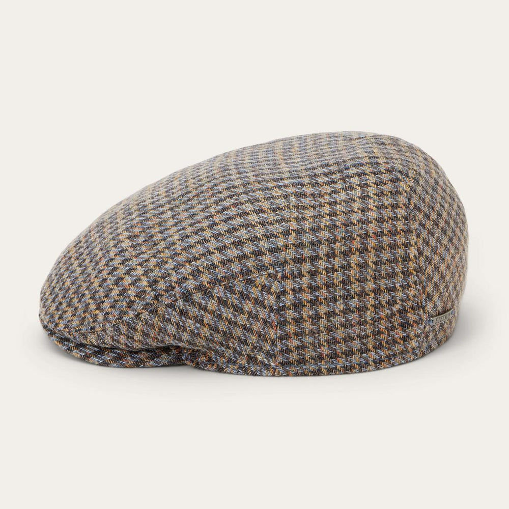 Linen/Cotton Houndstooth Driver Cap Multicolor Houndstooth | Men/Women Stetson Caps & Truckers