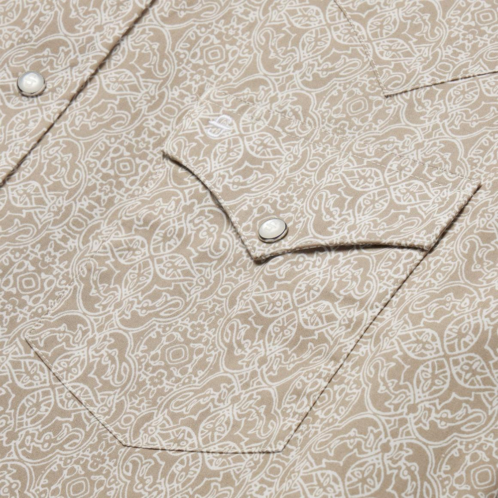 Medallion Print Western Shirt Brown | Men Stetson Classic Cut