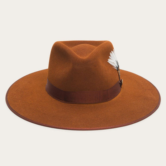 Midtown Wide Flat Brim Hat Black | Men/Women Stetson Fedora