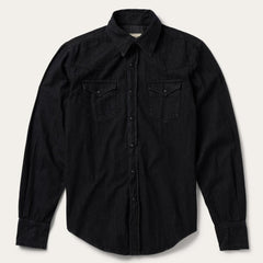 Modern Denim Western Shirt Black | Men Stetson Modern Cut