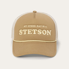 My Other Hat Is A Stetson Trucker Cap Tan | Men/Women Stetson Caps & Truckers
