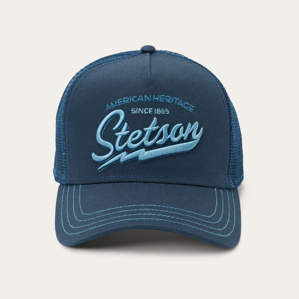 Navy Embroidered 1865 Trucker Cap Navy | Men/Women Stetson Caps & Truckers