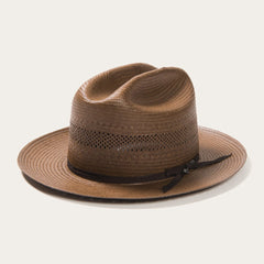 Open Road Vented Straw Cowboy Hat Chocolate | Men/Women Stetson Western