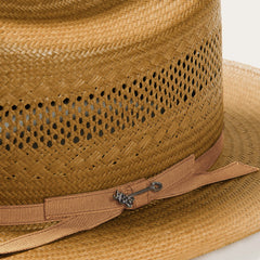 Open Road Vented Straw Cowboy Hat Cognac | Men/Women Stetson Fedora