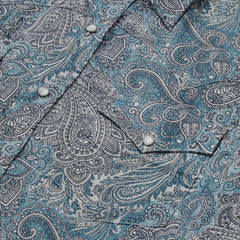 Paisley Western Shirt Green | Men Stetson Western Shirts