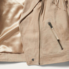 Premium Suede Moto Jacket Tan | Women Stetson Jackets